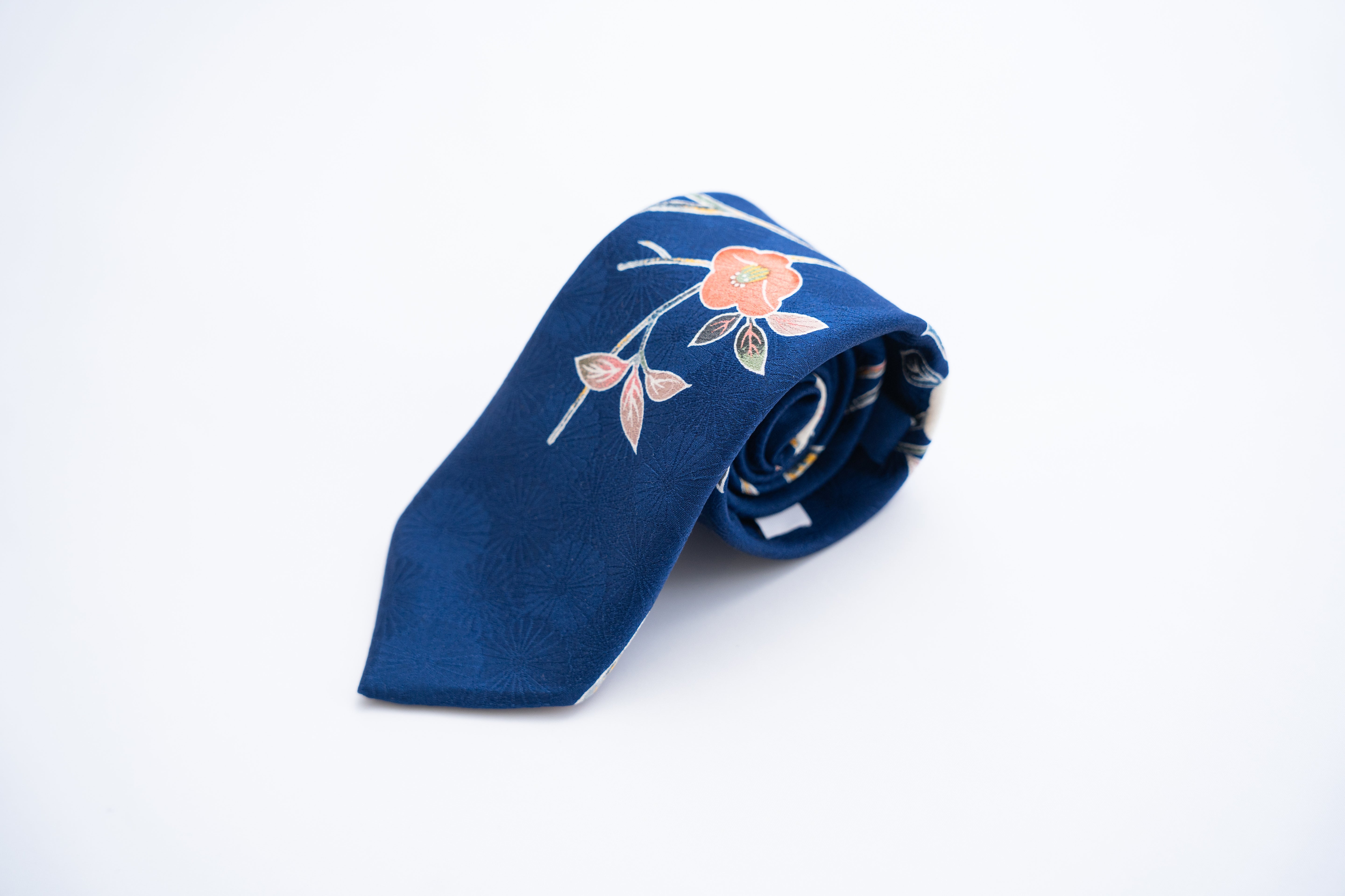 着物ネクタイ ネイビー ブロッサム