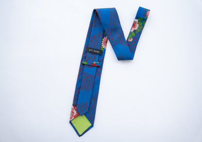 Kimono Tie Navy Bright Floral