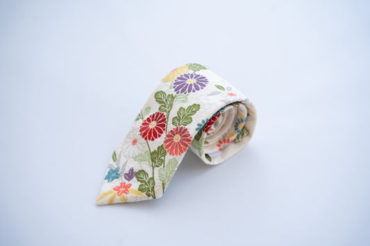 Kimono Tie White Floral