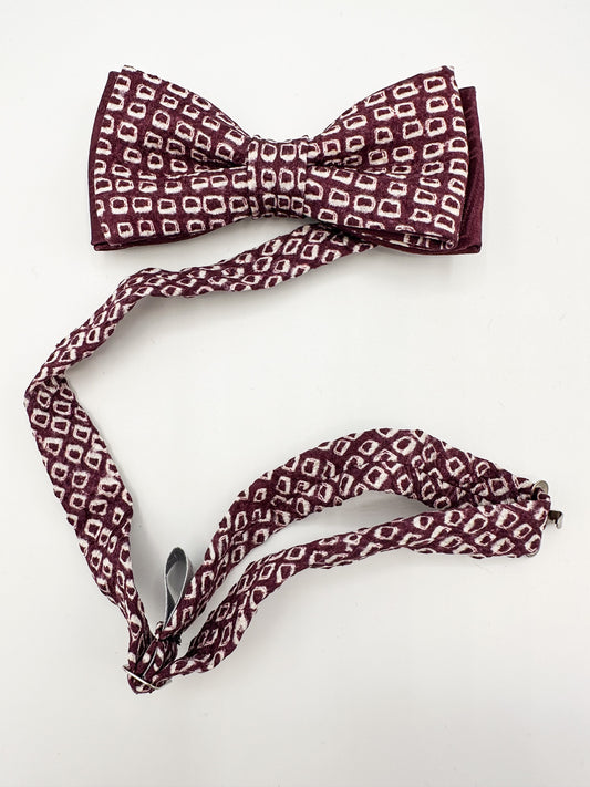 Kimono Bow Tie: Crimson Shibori